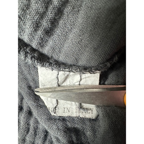 Tendencies Gauze Dress Womens One Size Grey Tiered Babydoll Mini Made in Italy - Picture 6 of 13